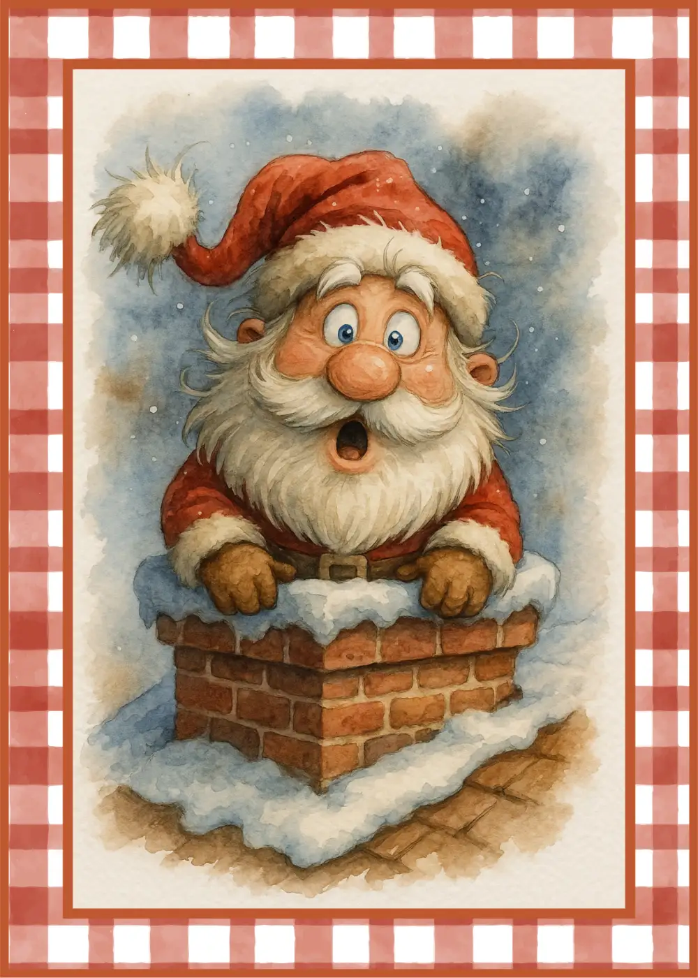 Santa stuck in chimney